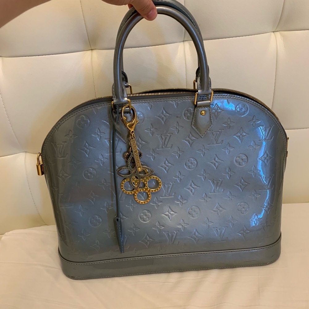 Louis Vuitton silver Grey alma pm bag